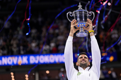 Novak Djokovic takes a two-set lead in the US Open final against Daniil Medvedev