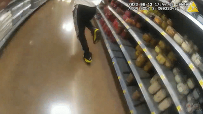 WATCH: Murder suspect chased through Ohio Walmart