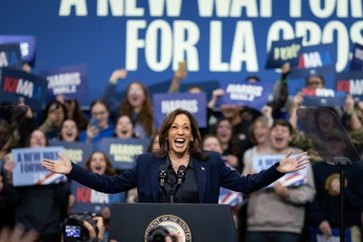 At Wisconsin stops, Harris campaign features less talk of joy and more attacks on Trump