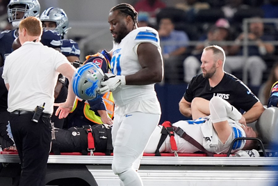 Lions pass rusher Aidan Hutchinson needs surgery after injury to left tibia vs. Cowboys