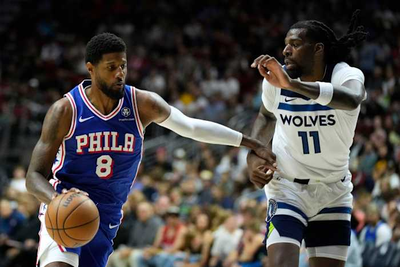 76ers' Paul George diagnosed with bone bruise but no structural damage after hyperextending knee