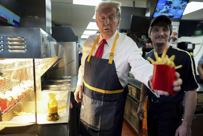 McDonald's says it doesn't endorse political candidates after Trump visit