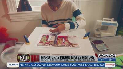 Artist explains how New Orleans childhood inspired Super Bowl logo