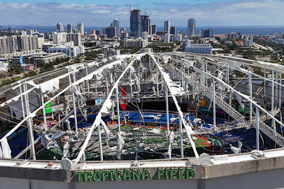 Tampa Bay Rays withdraw from planned $1.3 billion ballpark in St. Petersburg, citing storms, delays