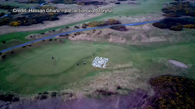 See it: Activists vandalize Trump's Scotland golf resort