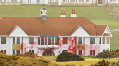 Pro-Palestinian activists vandalize Trump golf course in Scotland