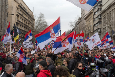 Over 100,000 people join protest rally in Belgrade against Serbia's president and government