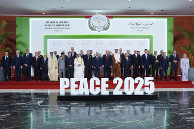Trump urges leaders to put 'old feuds' aside as he calls for a new era of harmony in the Middle East