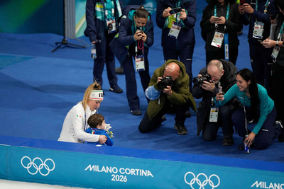 Speedskater Francesca Lollobrigida wins host Italy's first gold medal of the Milan Cortina Olympics