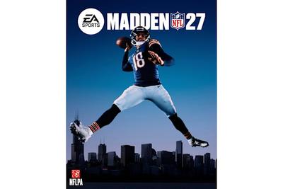 Caleb Williams strikes jump-throw pose for Madden NFL 27 cover