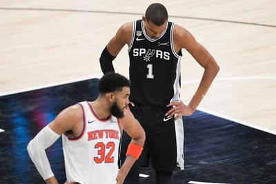 Wembanyama scores 26 but struggles from field in NBA Finals debut as Spurs fall to Knicks in Game 1