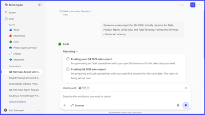 Copilot Chat: Your hub for document creation and analysis