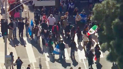 Federal agent attacked and hospitalized during anti-ICE protest in Downtown LA