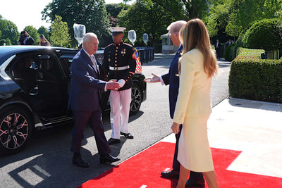 King Charles III arrives at the White House on a delicate mission to restore the UK-US relationship