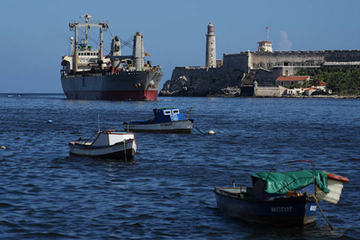 A humanitarian aid ship from Mexico docks in Havana as US-Cuba tensions escalate