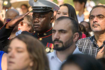 150 people from 50 countries become US citizens at Mount Vernon on America's 250th birthday