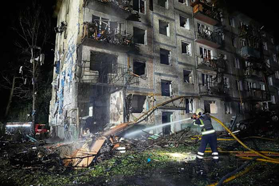 Russia hits Ukrainian capital with ballistic missiles and drones, killing at least 9