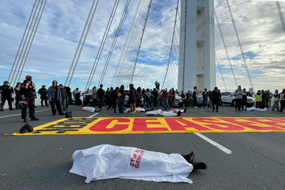Demonstrators demanding a cease-fire in Gaza shut down bridges in Boston and San Francisco