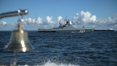 Russian warship fires warning shots in Black Sea at civilian cargo ship