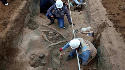 Workers uncover 8 mummies, pre-Inca objects while expanding gas network in Peru