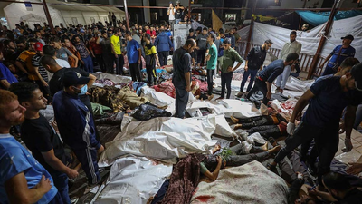 Hundreds killed in blast at Gaza Strip hospital; Israel says Islamic Jihad's 'failed rocket launch' to blame