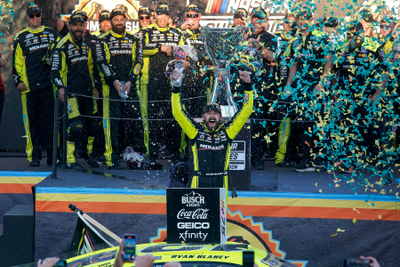 Ryan Blaney helps Roger Penske celebrate 1st back-to-back NASCAR championships in storied career