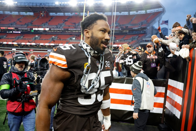 Browns star Myles Garrett fined $25,000 by NFL for criticizing officials after game, AP source says
