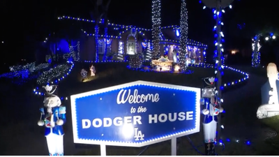 L.A. Dodger-themed Christmas house an annual spectacle