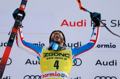 Overall World Cup leader Schwarz suffers season-ending knee injury. Sarrazin wins Stelvio downhill