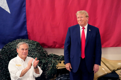 Trump picks up the endorsement of Texas Gov. Greg Abbott during a visit to a US-Mexico border town
