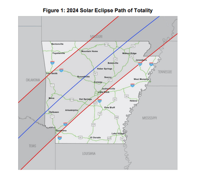Over 1 million visitors expected in Arkansas for 2024 total solar eclipse