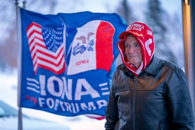 Trump supporters show up to Iowa caucuses despite harsh weather