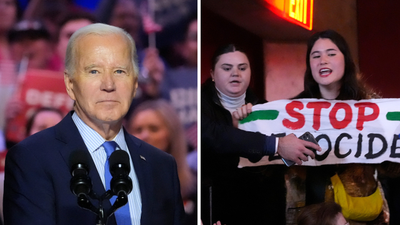 Biden's abortion rights rally repeatedly interrupted by protesters