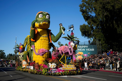 135th Rose Parade boasts floral floats, sunny skies as California tradition kicks off the new year