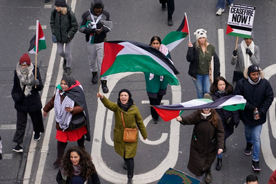 Global day of protests draws thousands in Washington, other cities in pro-Palestinian marches