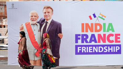 French President Macron arrives in India, where he'll be chief guest at National Day celebrations