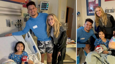 Patrick Mahomes, wife Brittany visit wounded children from Super Bowl parade shooting in hospital