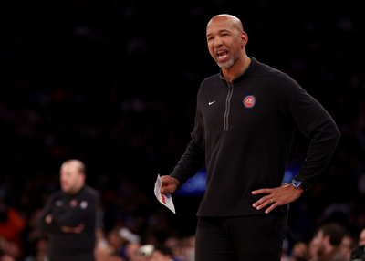 Refs admit mistake after Pistons coach slams late-game no-call vs. Knicks