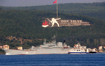 Ukrainian military says it sank a Russian landing ship in the Black Sea