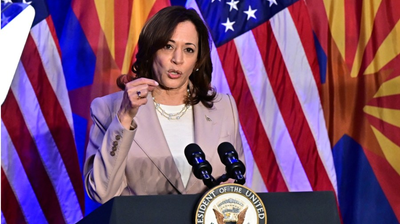 Harris in Arizona: Trump ‘gaslighting’ on abortion