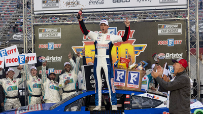 Denny Hamlin wins tire-management NASCAR race at Bristol
