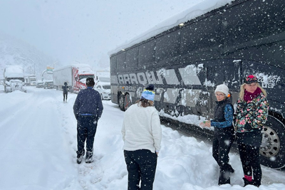 Weekly ski trip turns into overnight ordeal when about 50 women get stranded in bus during snowstorm