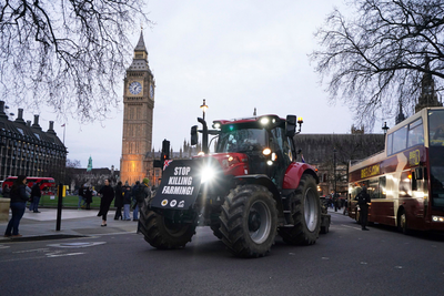UK farmers in tractors head to Parliament to protest rules they say threaten livelihoods