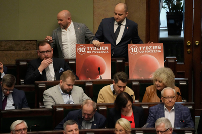 Polish lawmakers vote to move forward with work on lifting a near-total abortion ban