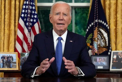 Biden makes a case for his legacy — and for Harris to continue it — in his Oval Office address